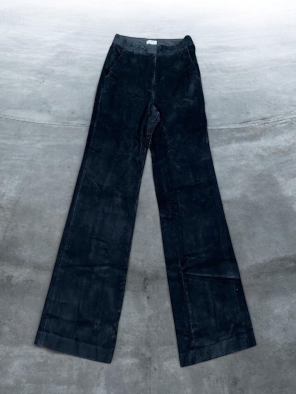 NWOT Babaton Stretch Black Corduroy Wide Leg Pants Size 10